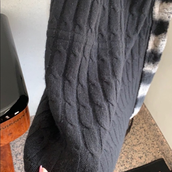 Black Cashmere sheared Rex rabbit Fur Vest XL - Picture 7 of 7